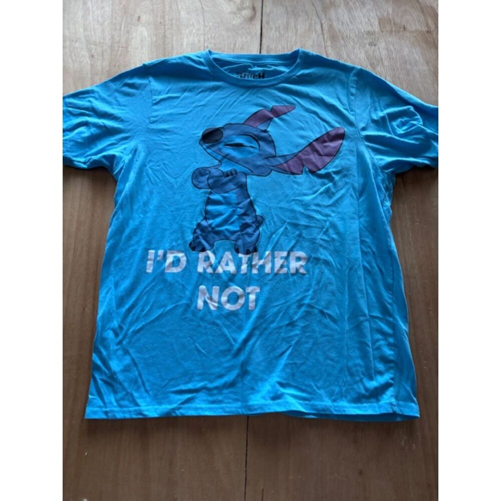 Disney Stitch T-Shirt Size Large Blue